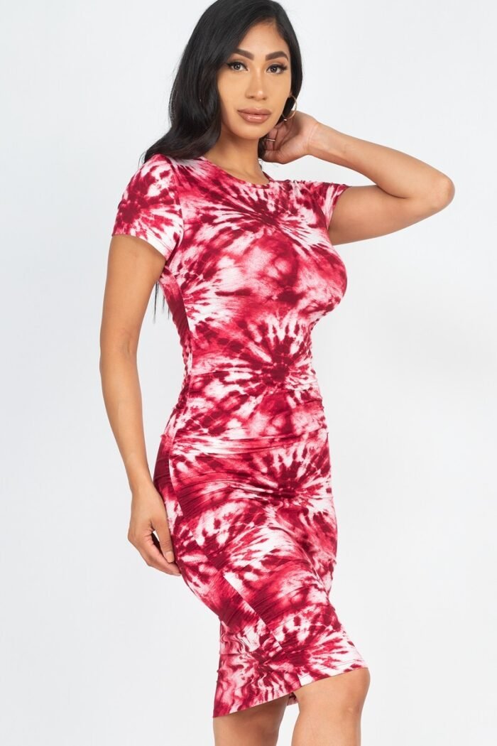 Tie-dye printed dress