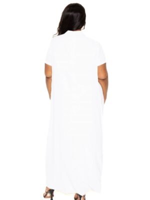 Mock neck back cape dress Mock neck back cape dress