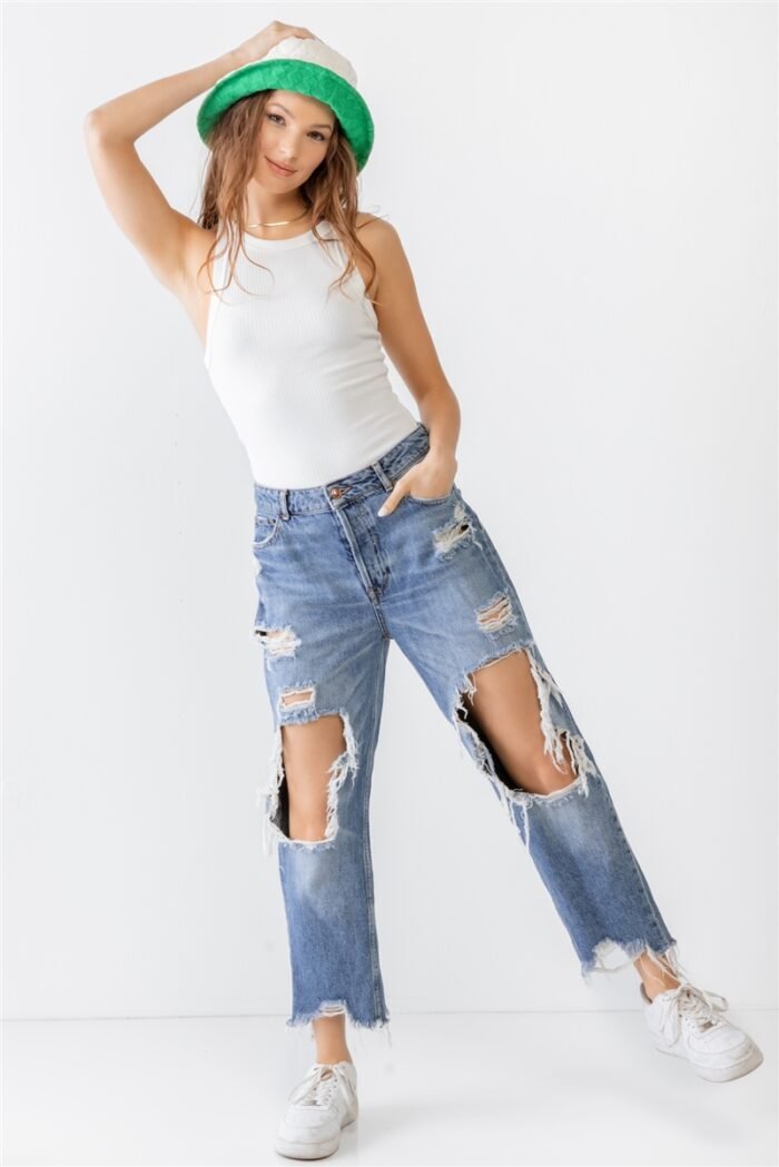 Ribbed v strap back bodysuit