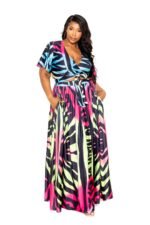 Ombre Animal Maxi Skirt & Top Set - Image 5