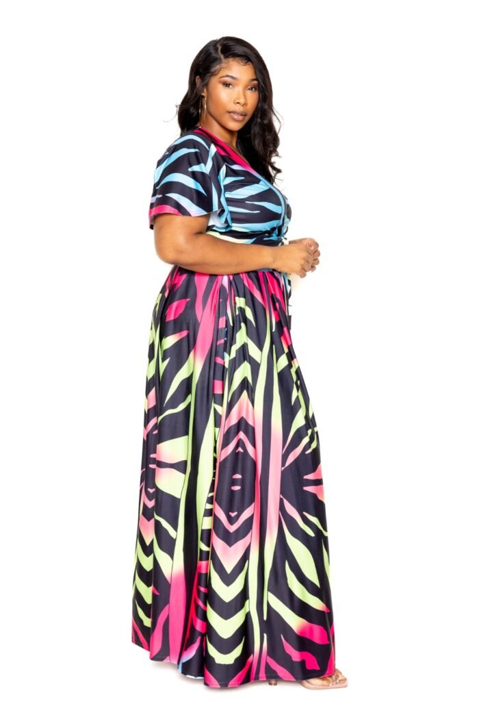 Ombre animal maxi skirt & top set - image 6