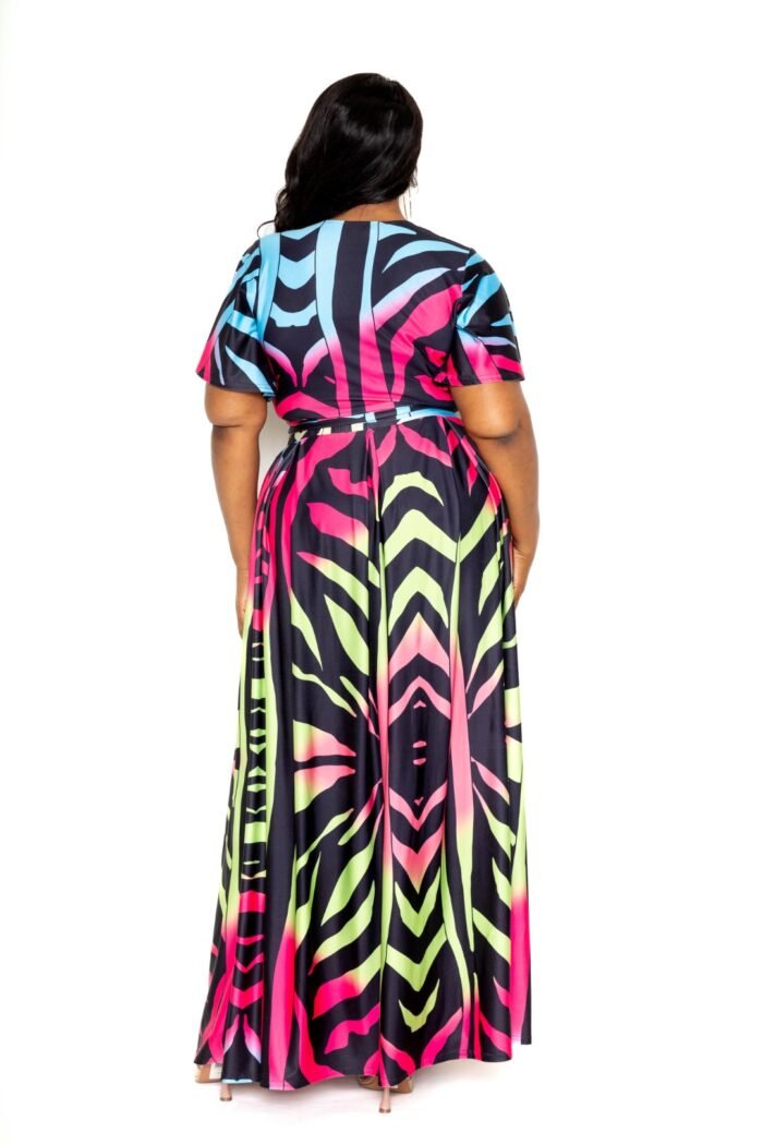 Ombre animal maxi skirt & top set - image 8