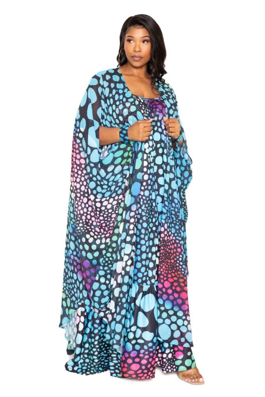 Dot robe with wrist band - image 11