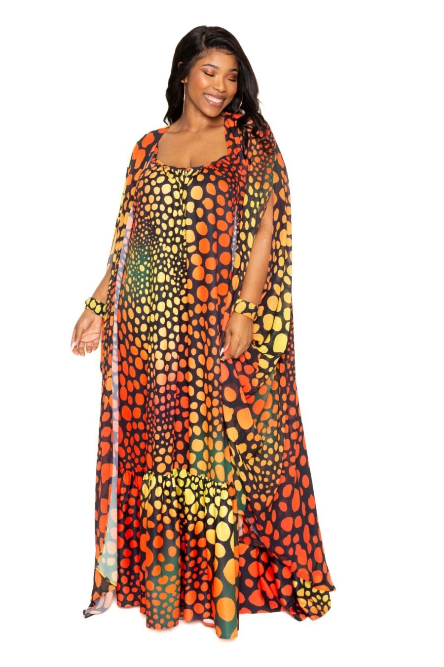 Dot robe with wrist band - image 5