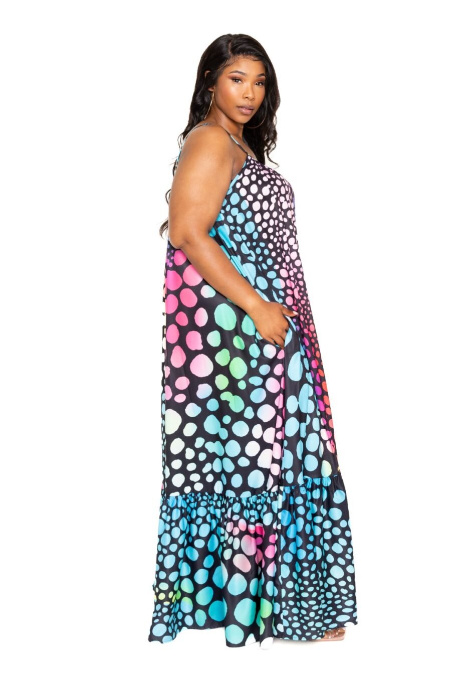 Printed voluminous maxi dress - image 4