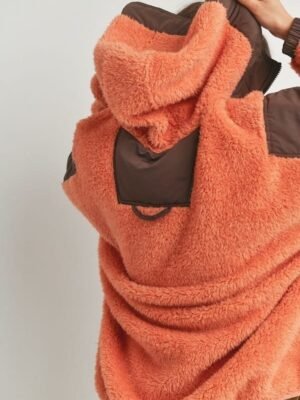 Two-toned Cozy Hooded Sweater