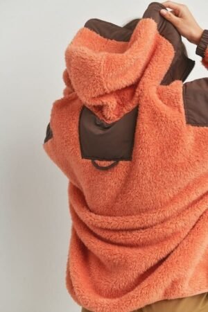 Two-toned Cozy Hooded Sweater Two-toned Cozy Hooded Sweater