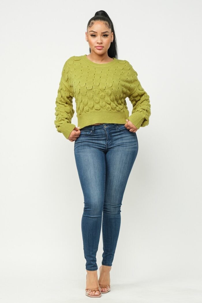 Checker sweater top