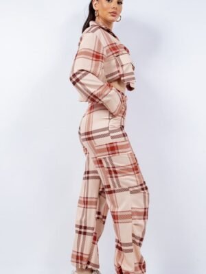 Cropped Shirt & Cargo Pants Set Cropped Shirt & Cargo Pants Set