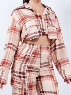 Cropped Shirt & Cargo Pants Set Cropped Shirt & Cargo Pants Set