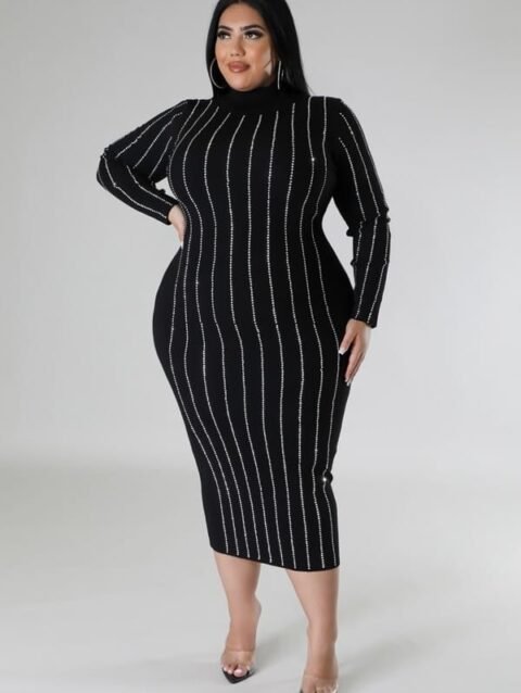 Turtle Neck Stretch Dress
