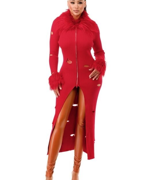 diva mode cardigan dress