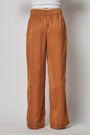 Satin Cargo Pocket Wide Leg Pants Satin Cargo Pocket Wide Leg Pants