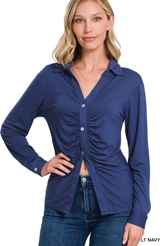 Stretchy ruched shirt