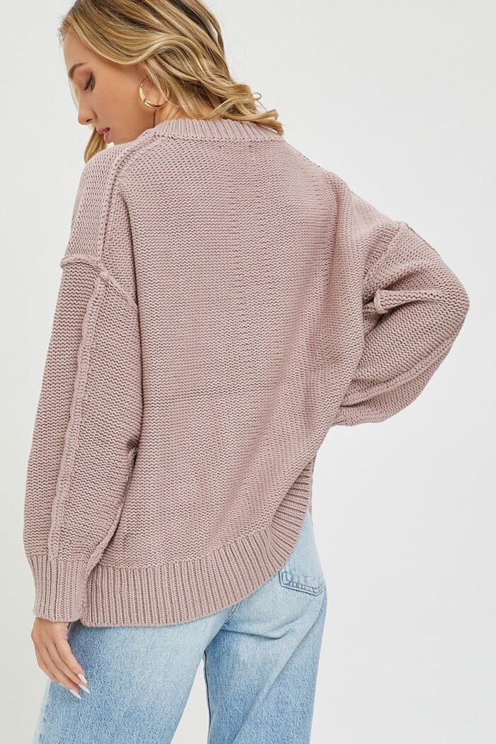 V neck oversized sweater