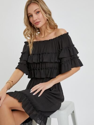 Off Shoulder Ruffle Dress Off Shoulder Ruffle Dress