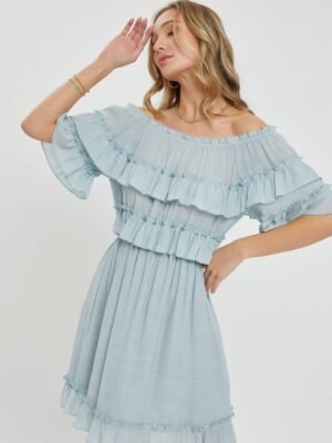 Off Shoulder Ruffle Dress