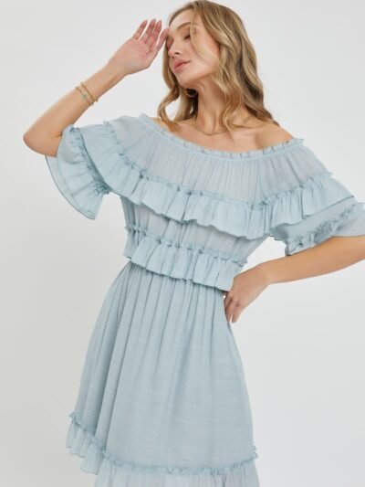 Off Shoulder Ruffle Dress