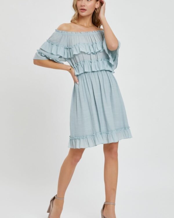Off Shoulder Ruffle Dress