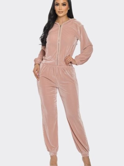Jogger With Pearls Set