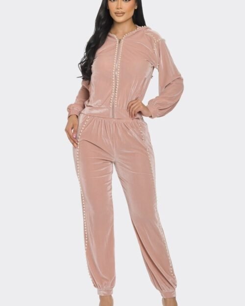 jogger with pearls set