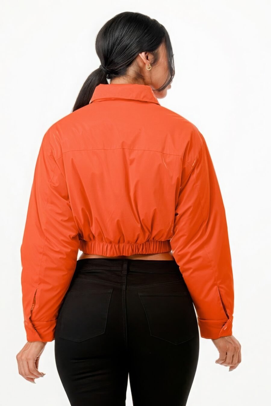 Shiny puffer bomber jacket - image 7