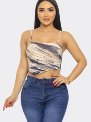 Mesh Print Top