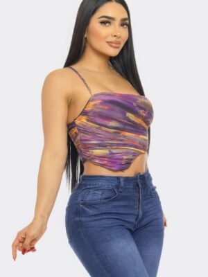Mesh Print Top