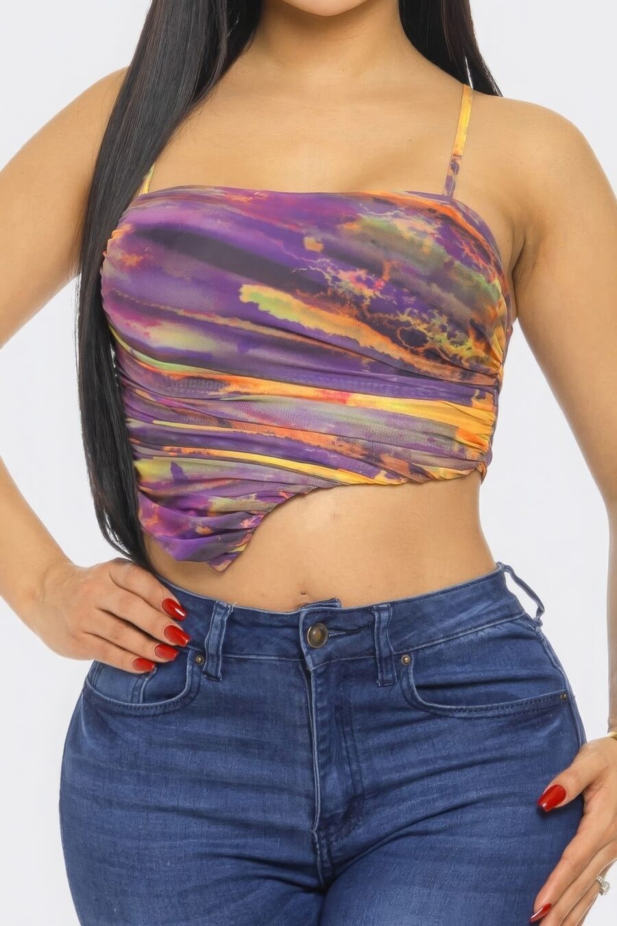 Mesh print top