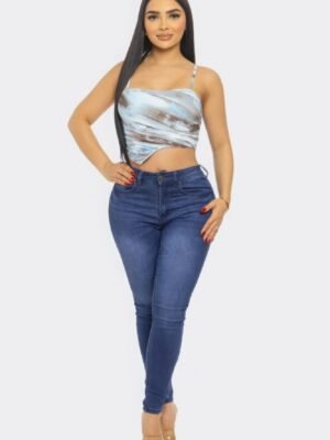 Mesh Print Top