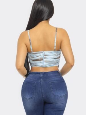 Mesh Print Top