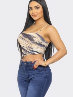 Mesh Print Top
