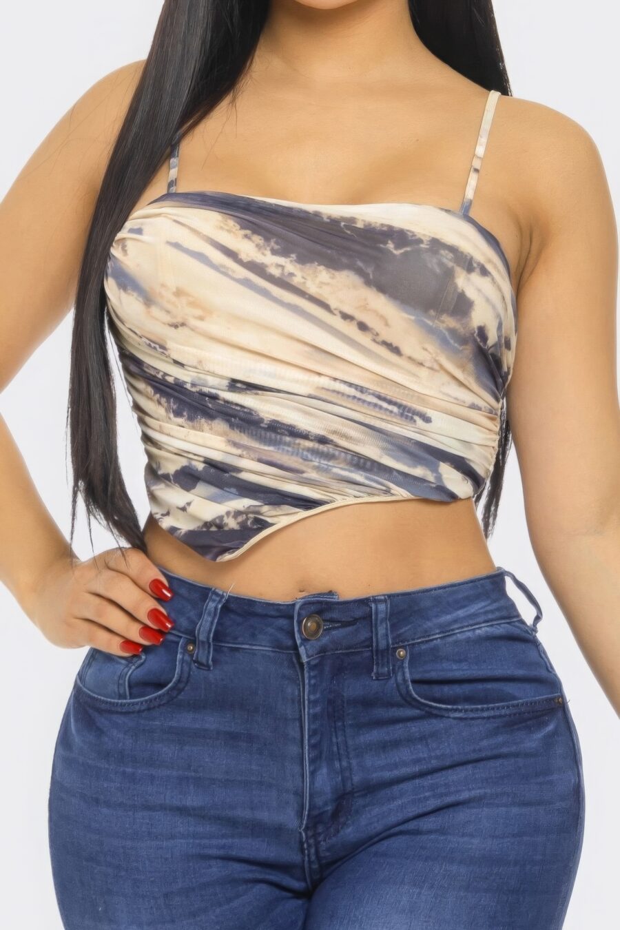 Mesh print top