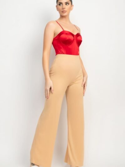 Rhinestone Strap Sweetheart Bodysuit Rhinestone Strap Sweetheart Bodysuit
