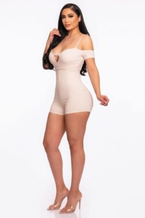 Infinity Off-shoulder Knitted Rompers Infinity Off-shoulder Knitted Rompers
