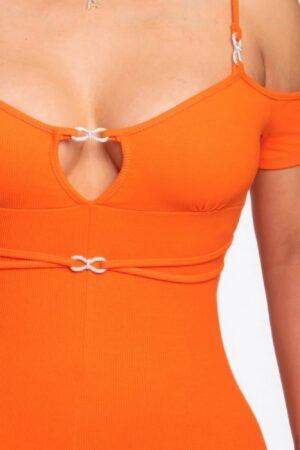 Infinity Off-shoulder Knitted Rompers Infinity Off-shoulder Knitted Rompers