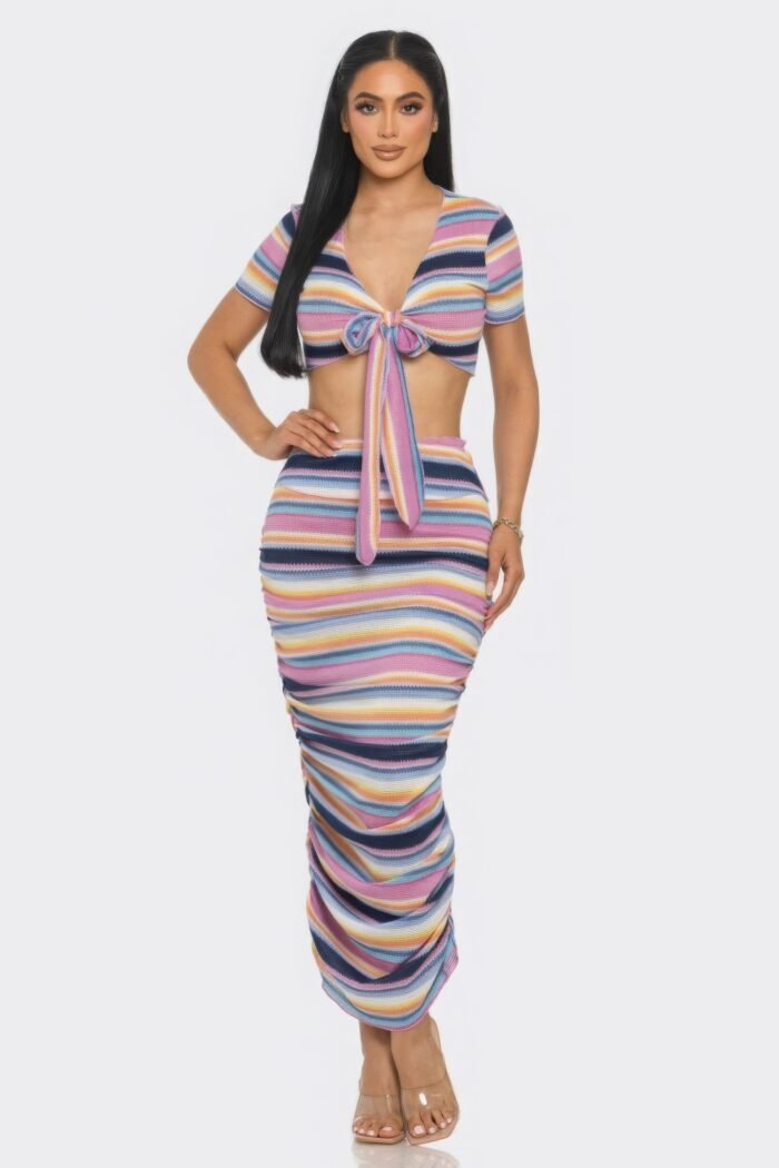 Color me mine beach sarong skirt set