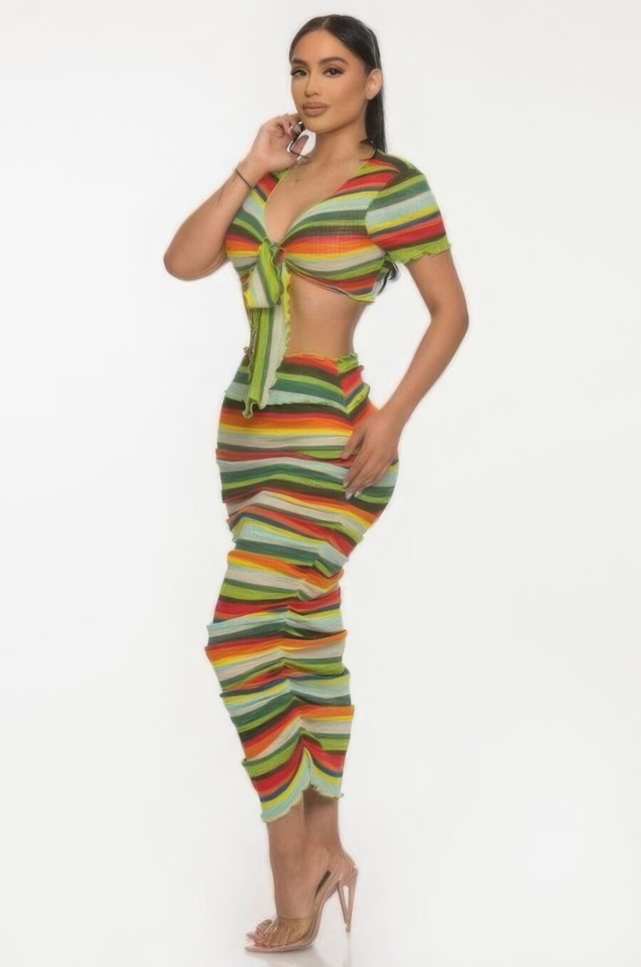 Color me mine beach sarong skirt set