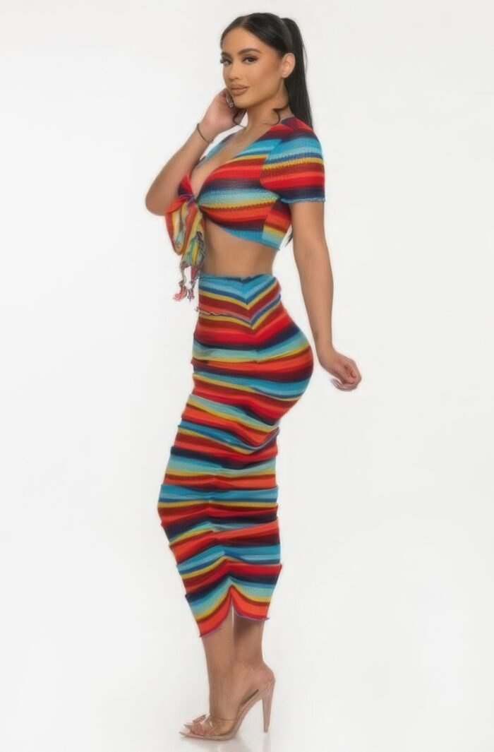 Color me mine beach sarong skirt set