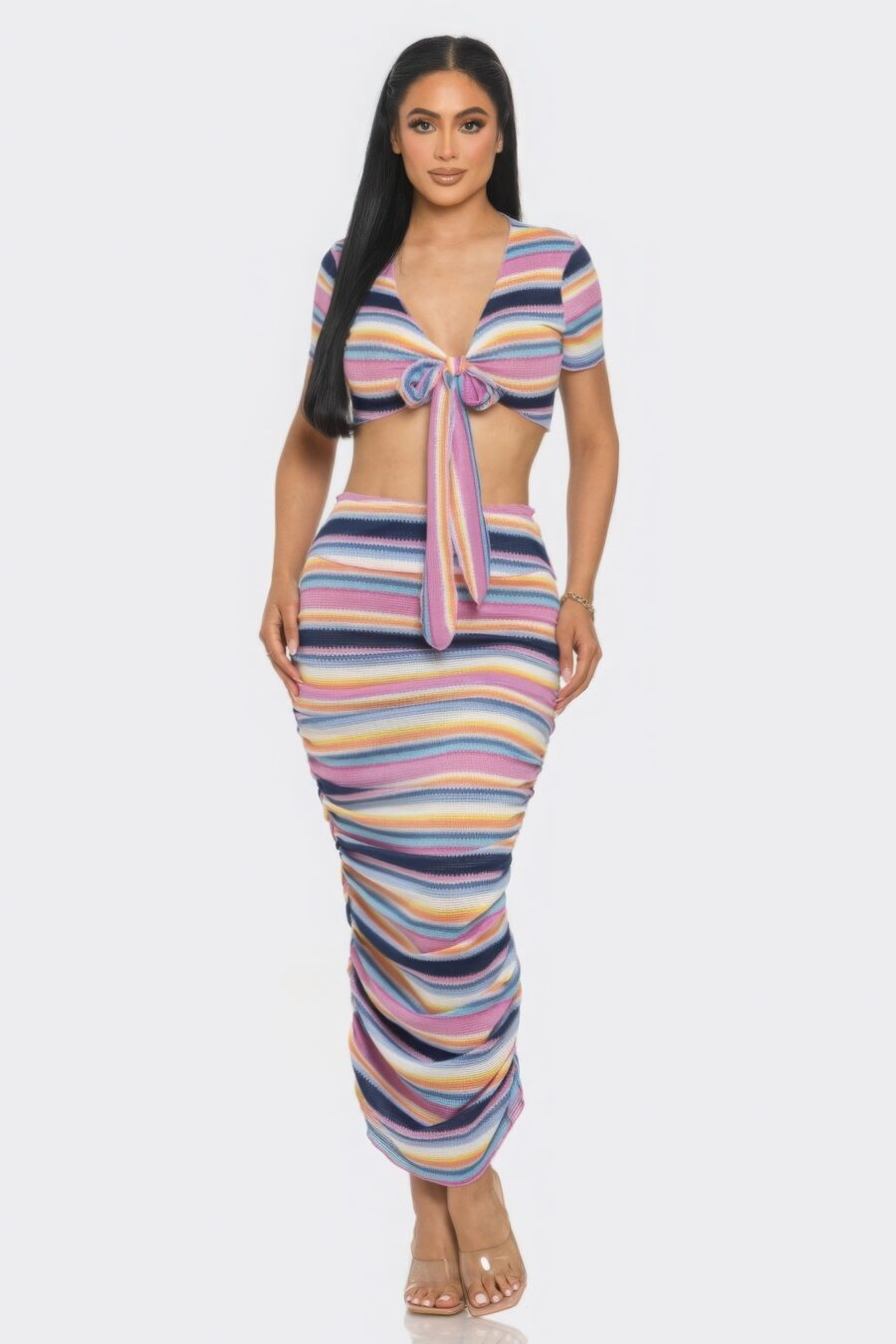 Color me mine beach sarong skirt set