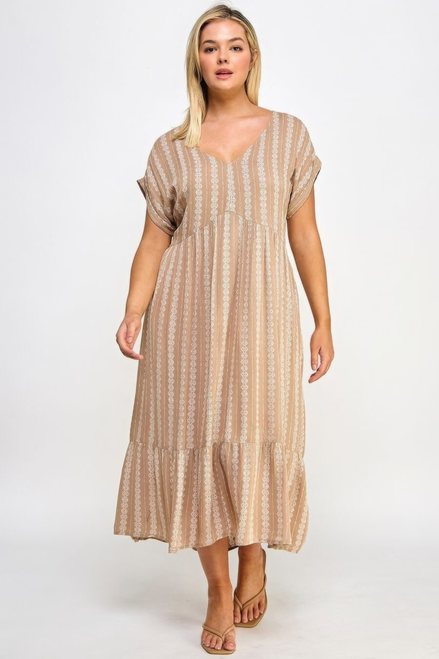 Boho maxi dress w/ slip