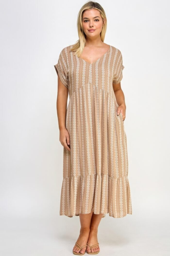 Boho maxi dress w/ slip - image 2