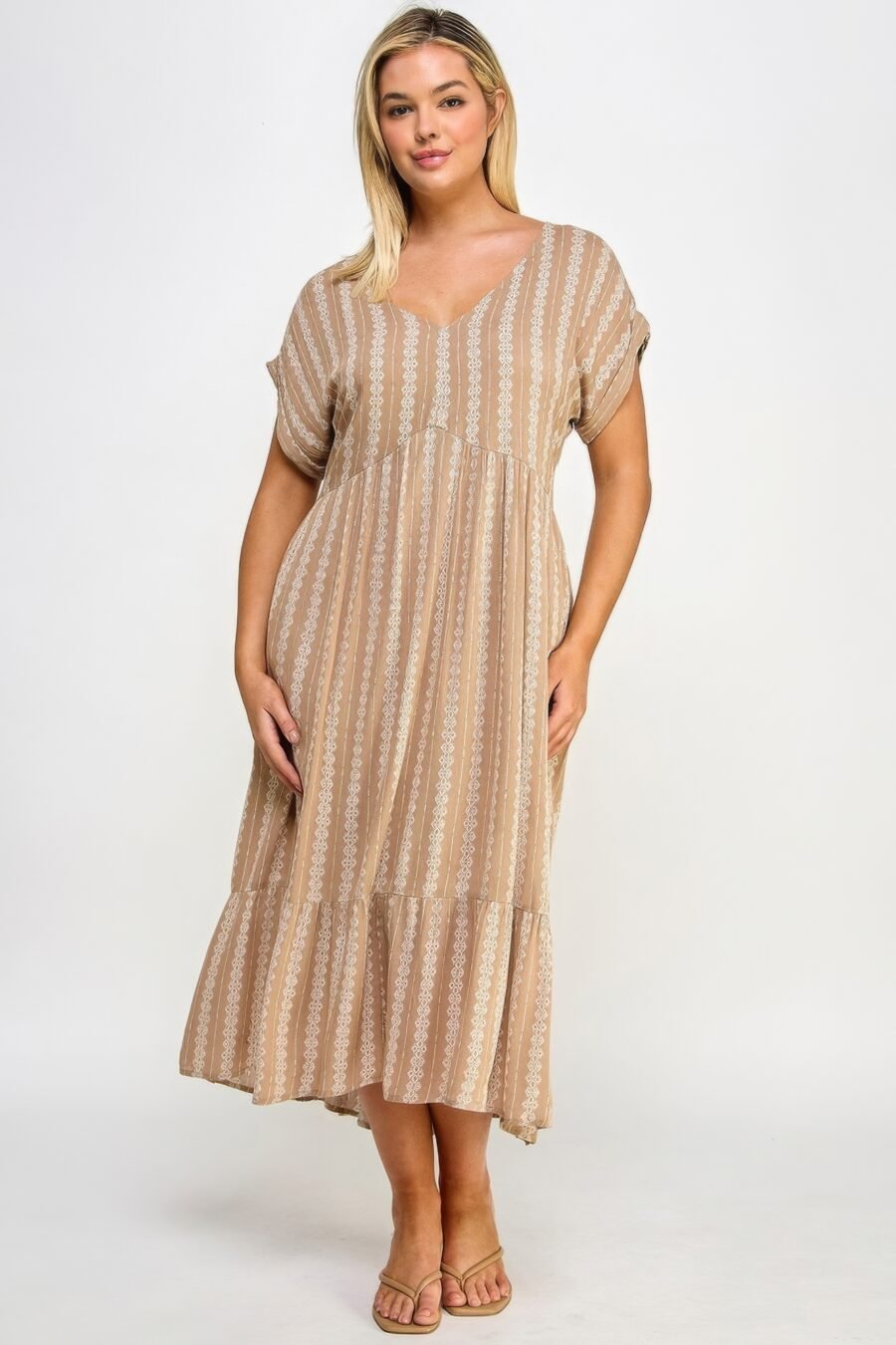 Boho maxi dress w/ slip