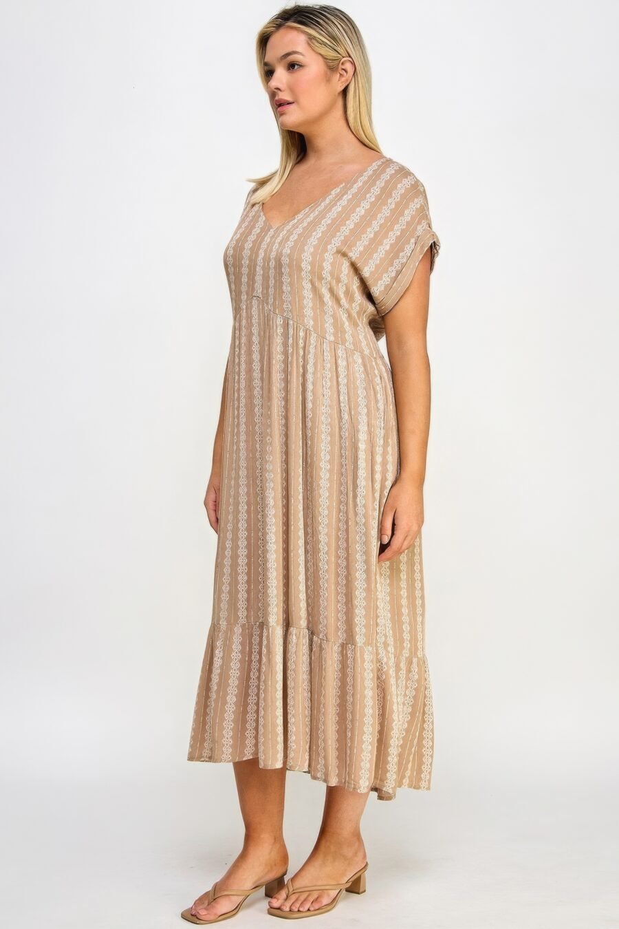 Boho maxi dress w/ slip