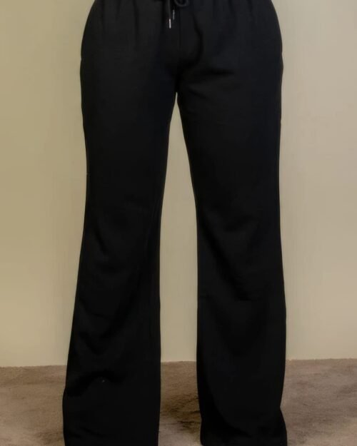 plus size drawstring waist slant pocket sweatpants