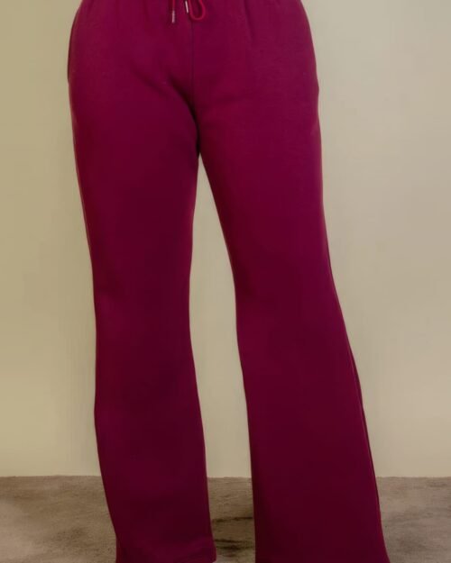 plus size drawstring waist slant pocket sweatpants