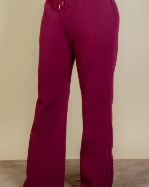 plus size drawstring waist slant pocket sweatpants