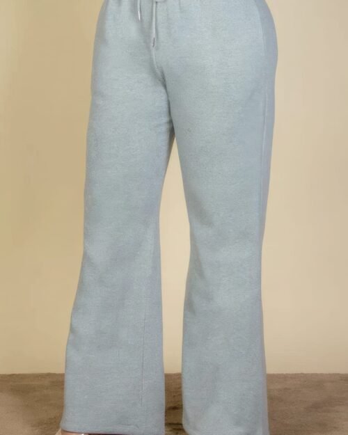 plus size drawstring waist slant pocket sweatpants