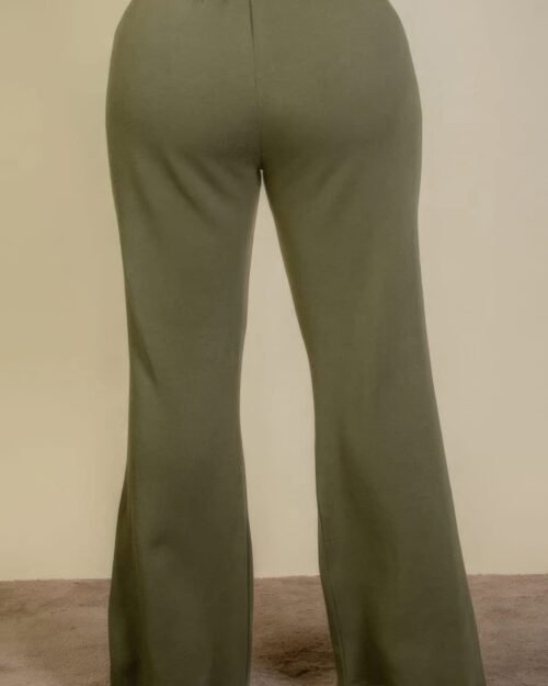 plus size drawstring waist slant pocket sweatpants