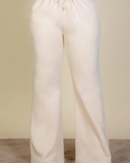 Plus Size Drawstring Waist Slant Pocket Sweatpants